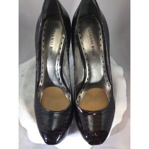 Gianni Bini‎ Women Shoes Brown Croc Print Platform Pumps Heels Sz 10 M